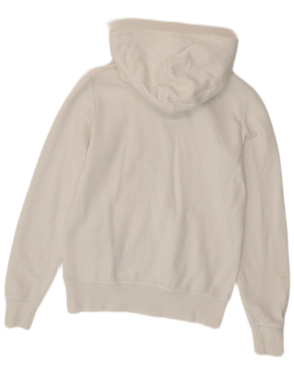 Champion Womens Hoodie Jumper UK 10 Small White Cotton