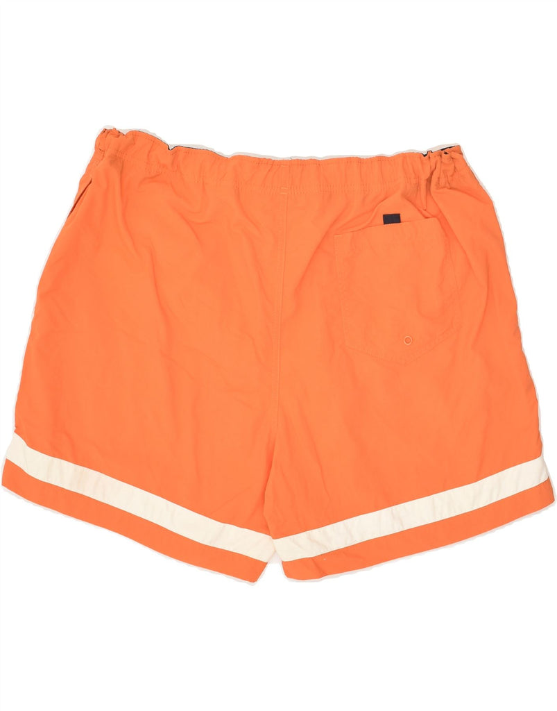 NAUTICA Mens Swimming Shorts XL Orange Colourblock Nylon | Vintage Nautica | Thrift | Second-Hand Nautica | Used Clothing | Messina Hembry 