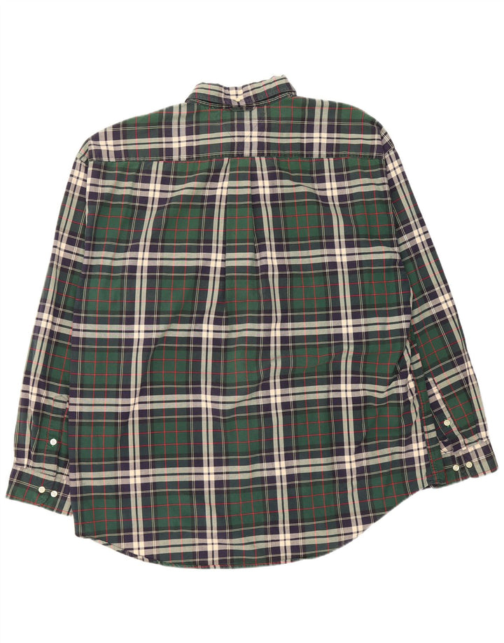 Tommy Hilfiger Mens Flannel Shirt 2XL Green Check Cotton