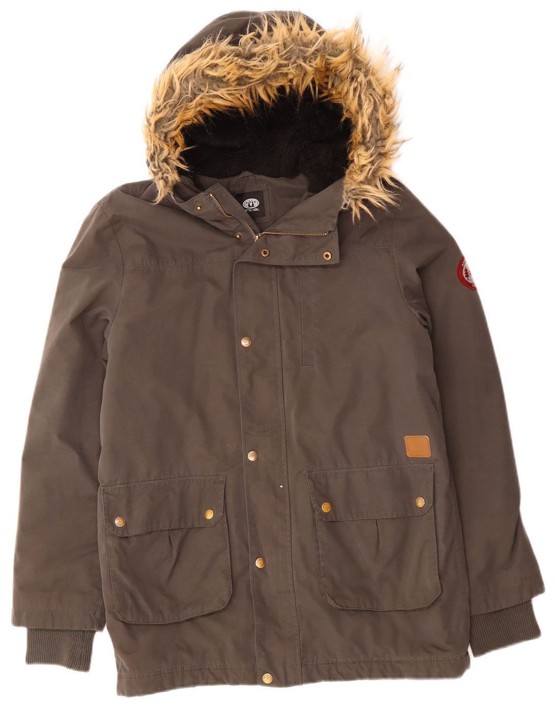 Animal Boys Hooded Parka Jacket 13-14 Years Grey
