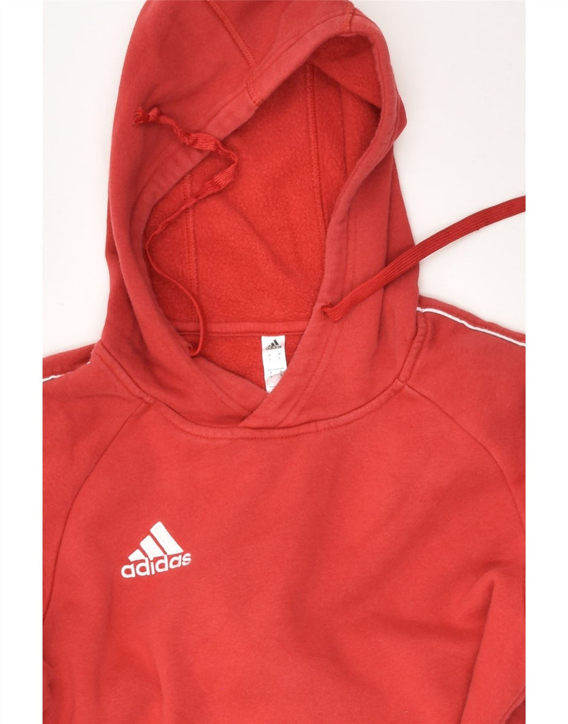 ADIDAS Mens Hoodie Jumper Small Red Cotton | Vintage Adidas | Thrift | Second-Hand Adidas | Used Clothing | Messina Hembry 