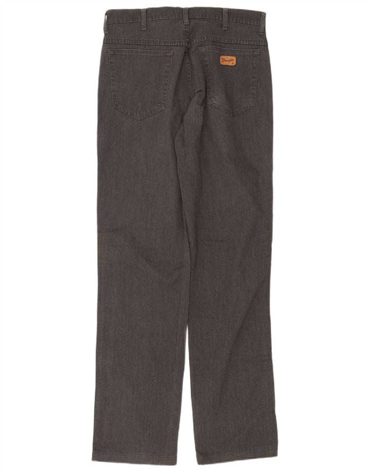 Wrangler Mens Texas Stretch Straight Casual Trousers W33 L36 Grey Cotton
