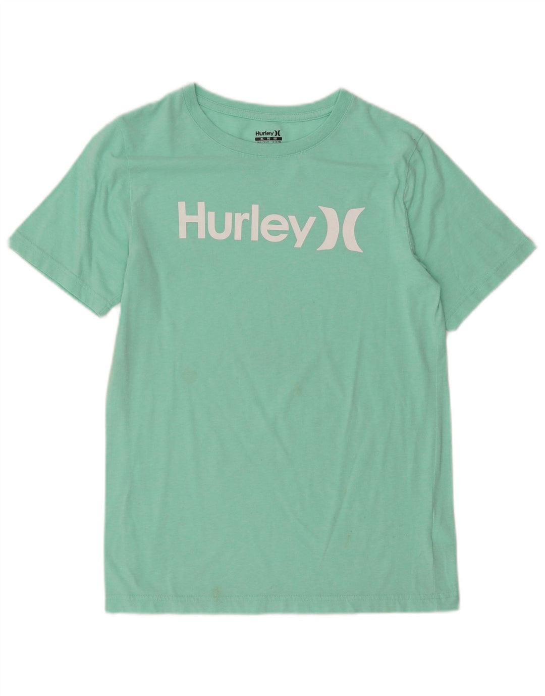 HURLEY Boys Graphic T-Shirt Top 13-14 Years XL Green Cotton