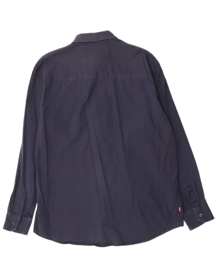 Levi's Mens Shirt Large Navy Blue Cotton