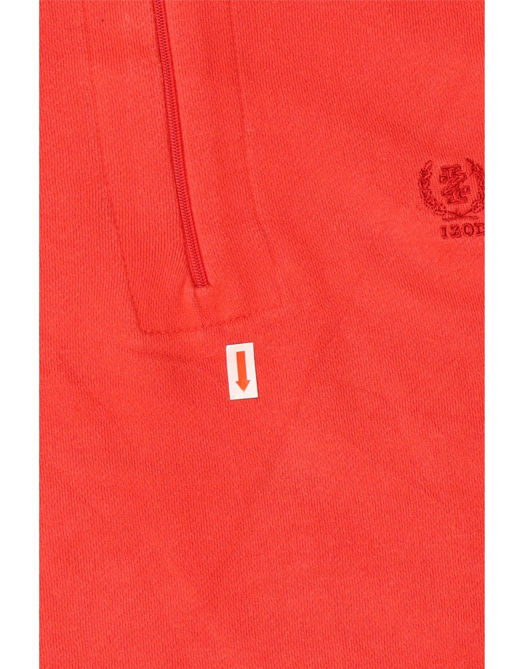 Izod Mens 1/4 Zip Sweatshirt Jumper Small Red Cotton