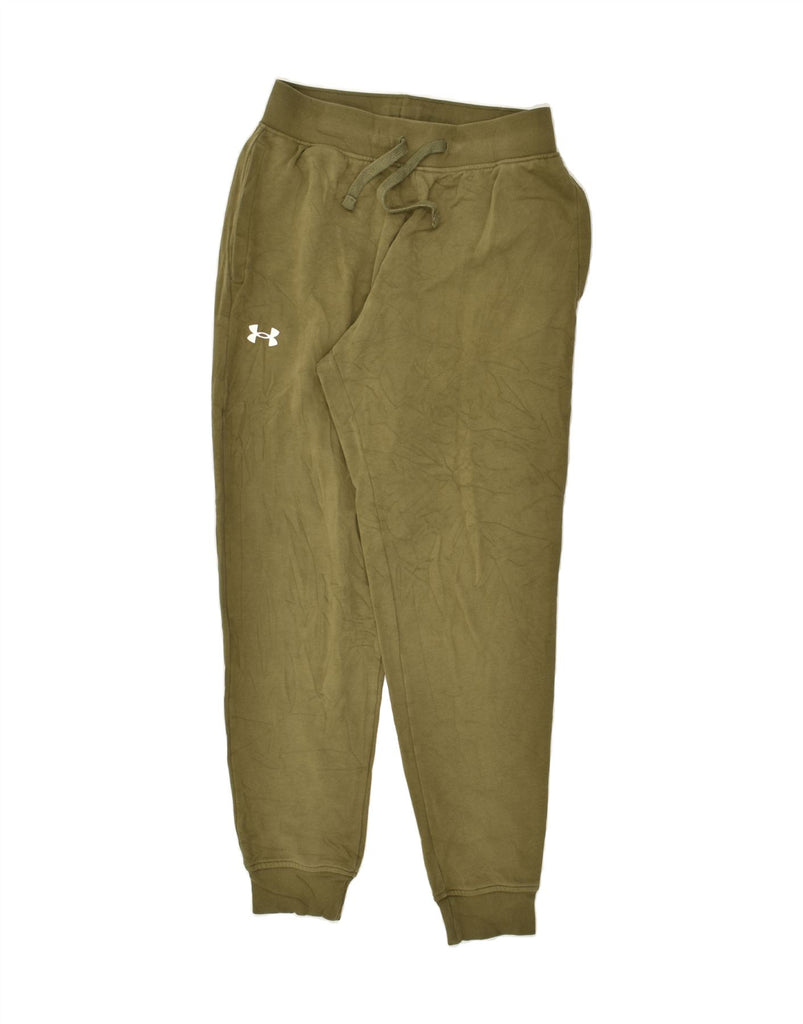 UNDER ARMOUR Womens Tracksuit Trousers Joggers UK 12 Medium Khaki | Vintage Under Armour | Thrift | Second-Hand Under Armour | Used Clothing | Messina Hembry 