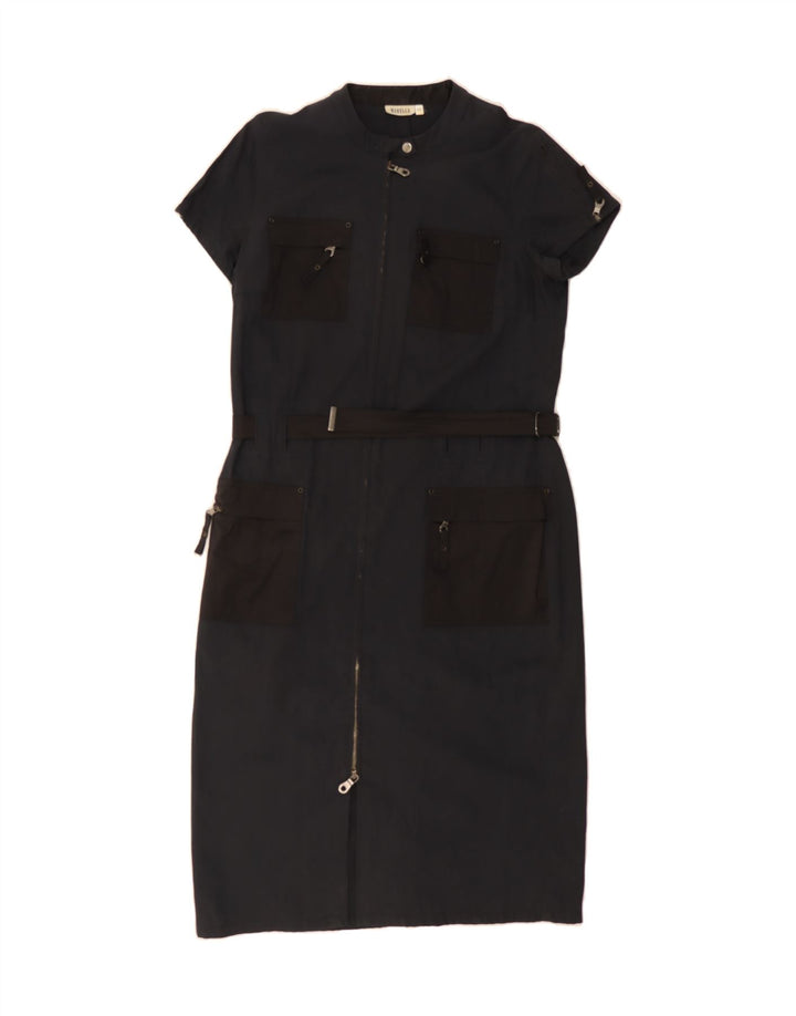 MARELLA Womens Shift Dress IT 46 Large Black Colourblock Cotton Vintage Marella and Second-Hand Marella from Messina Hembry 