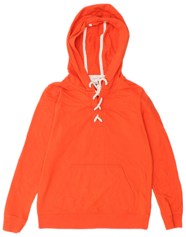 J. CREW Womens Hoodie Jumper UK 2 2XS Orange Cotton