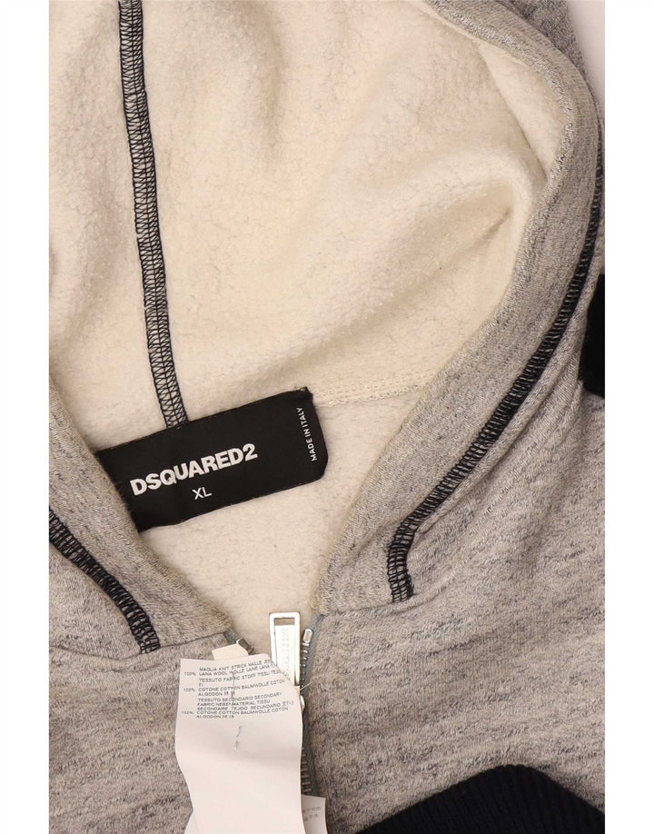 Dsquared2 Womens UK 18 XL Grey Colourblock Cotton