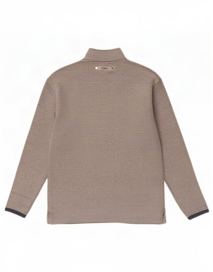 Weird Fish Mens Zip Neck Sweatshirt Jumper Medium Grey Cotton