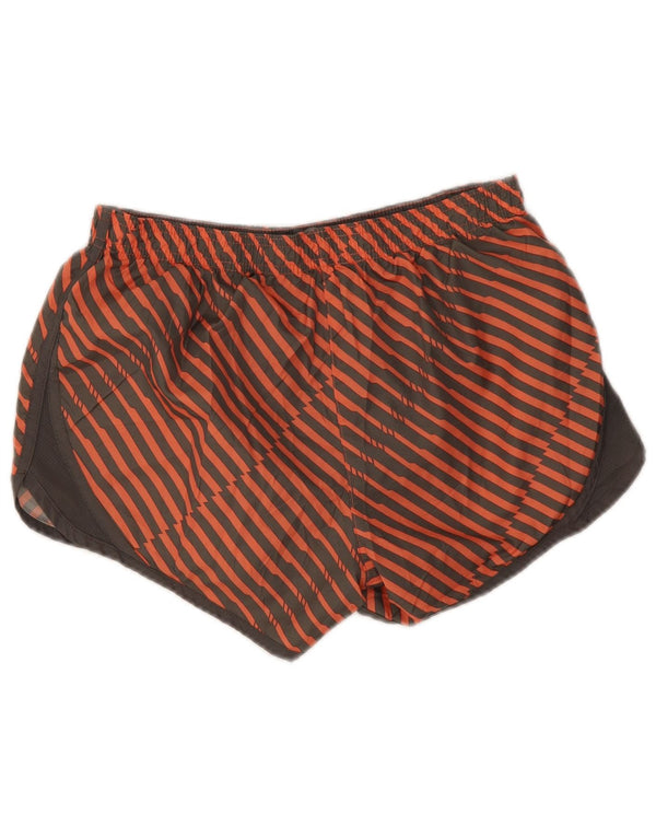 Umbro Mens Sport Shorts Medium Orange Striped Polyester