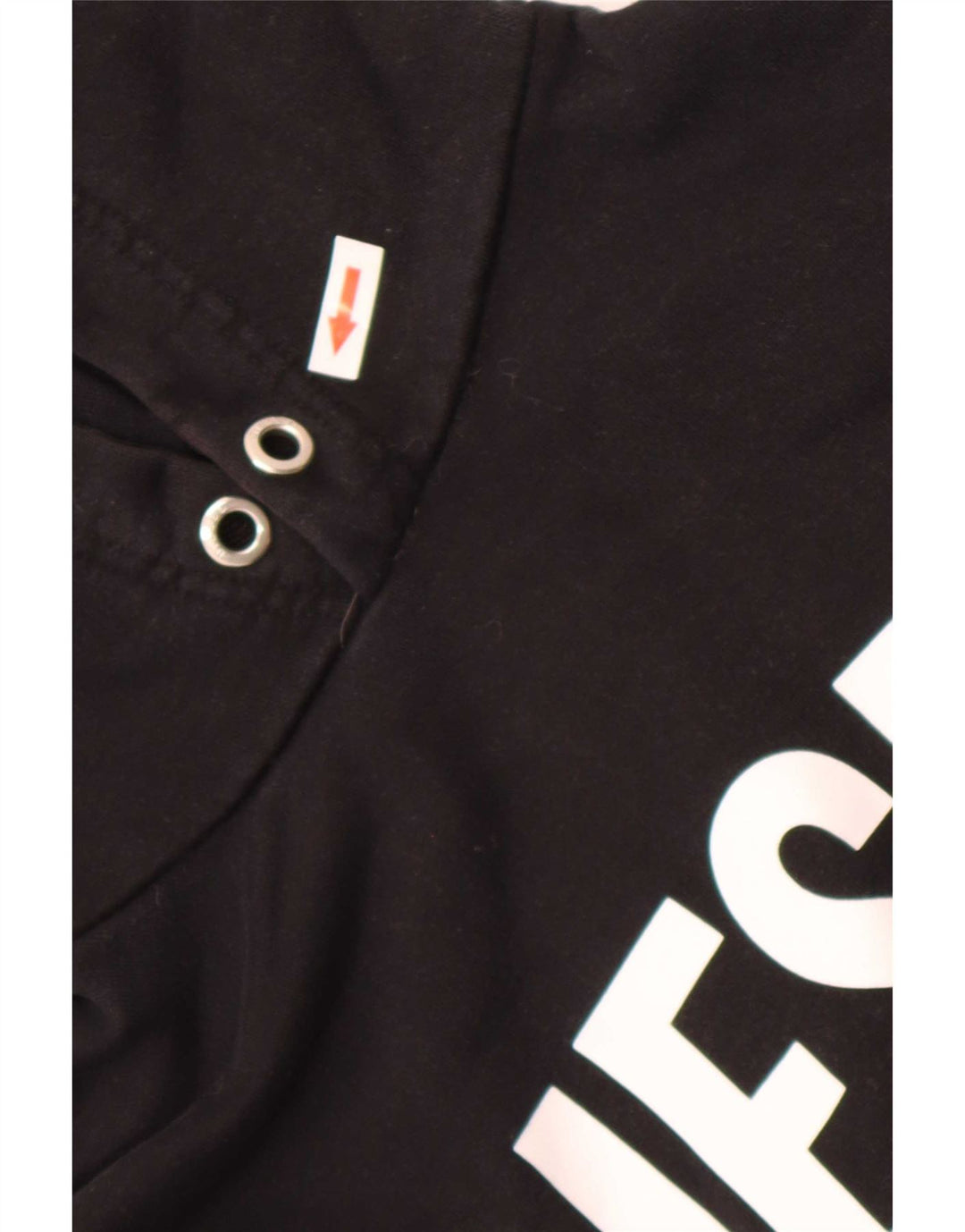 Diesel Mens Graphic Regular Fit Hoodie Jumper Small Black Cotton