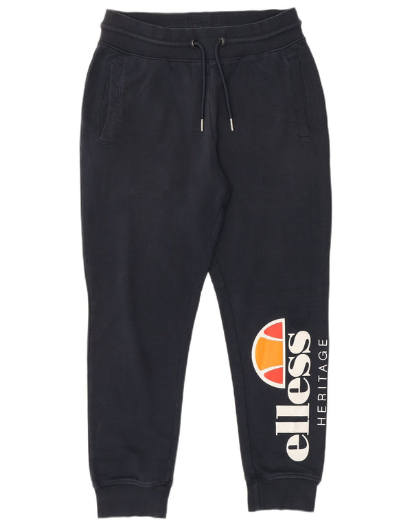 ELLESSE Womens Heritage Tracksuit Trousers Joggers UK 14 Medium Navy Blue