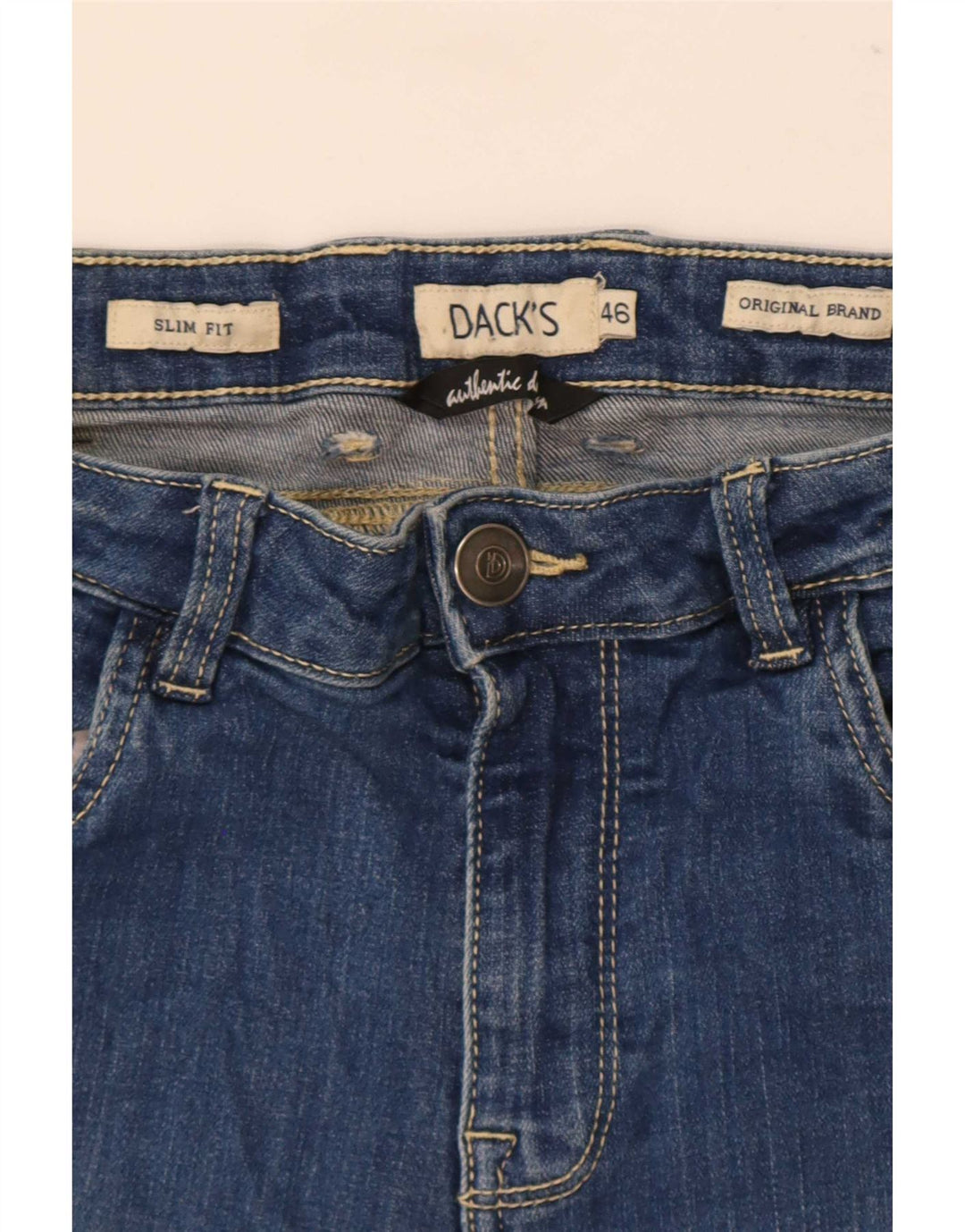 Dack's Mens Slim Jeans IT 46 Small W30 L29 Blue
