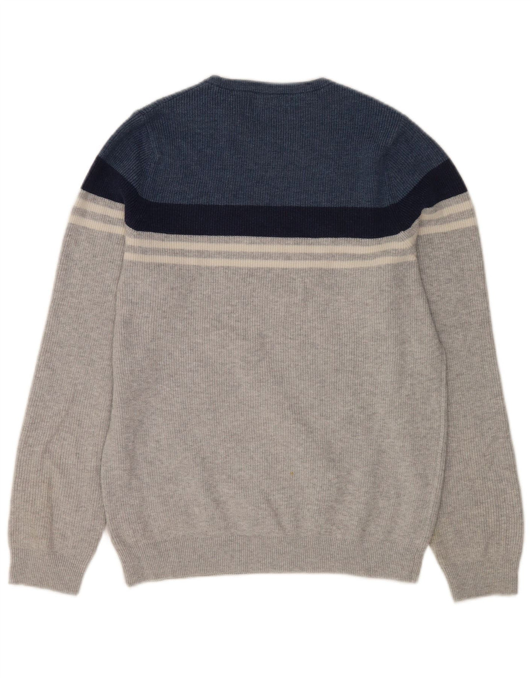 Marks & Spencer Mens Crew Neck Jumper Sweater Small Grey Colourblock