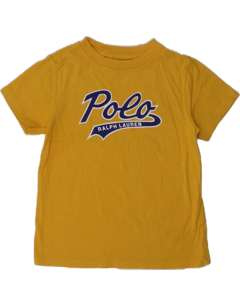 POLO RALPH LAUREN Boys Graphic T-Shirt Top 3-4 Years Yellow | Vintage Polo Ralph Lauren | Thrift | Second-Hand Polo Ralph Lauren | Used Clothing | Messina Hembry 