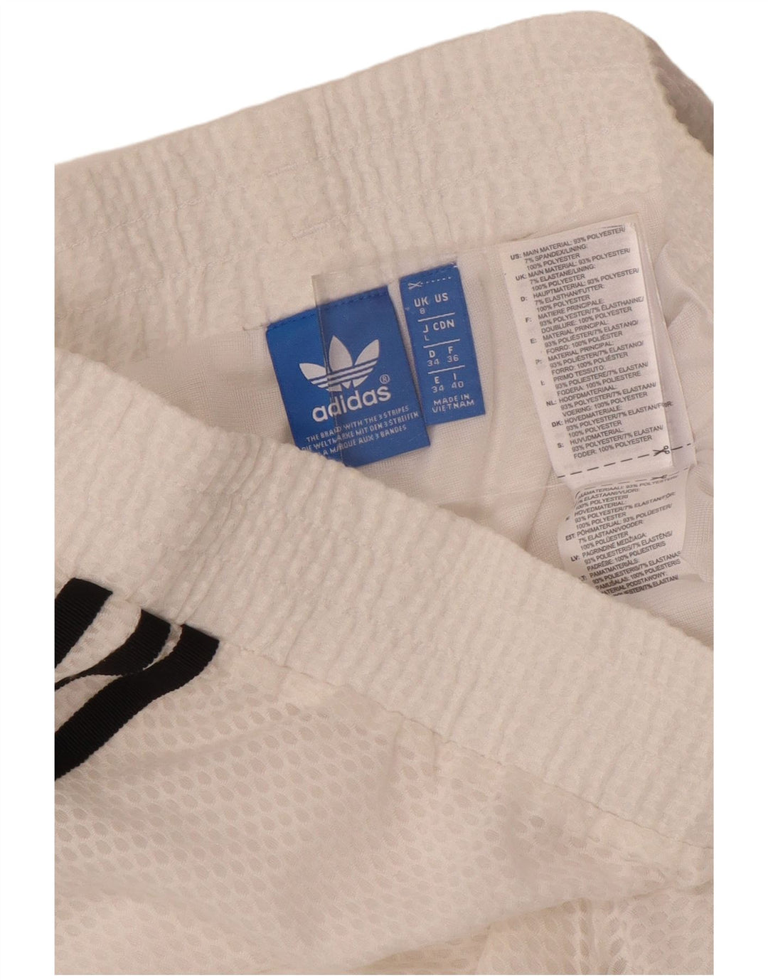 ADIDAS Womens Sport Shorts UK 8 Small White Polyester