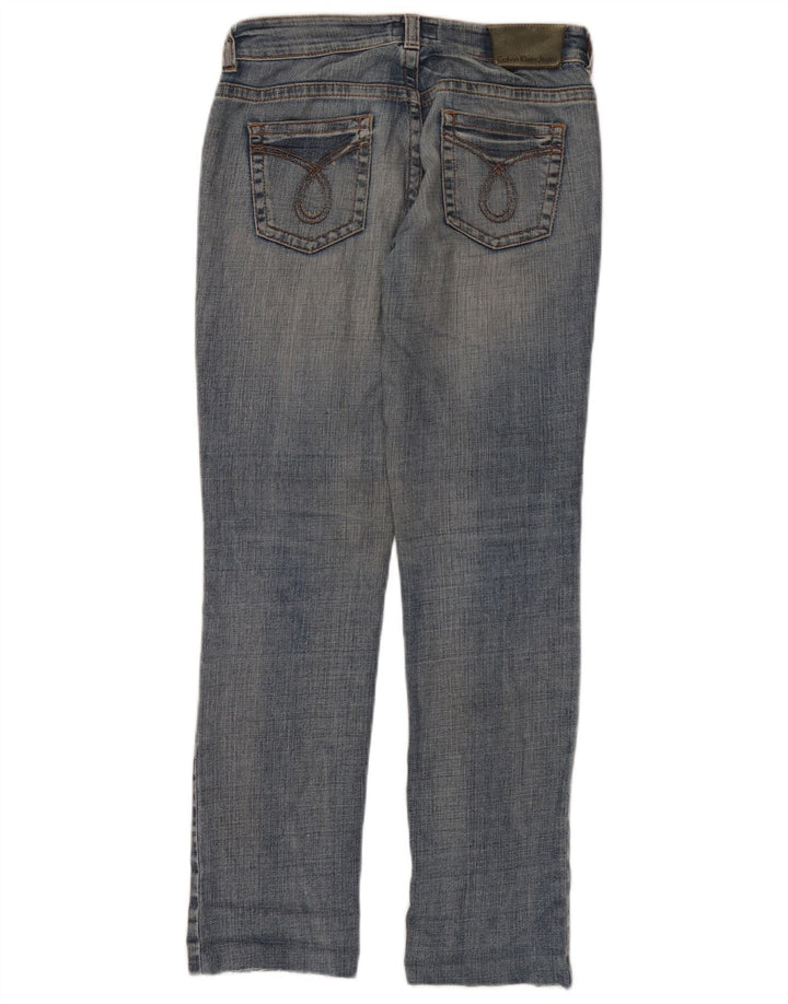 Calvin Klein Womens Slim Jeans W26 L30 Blue Cotton