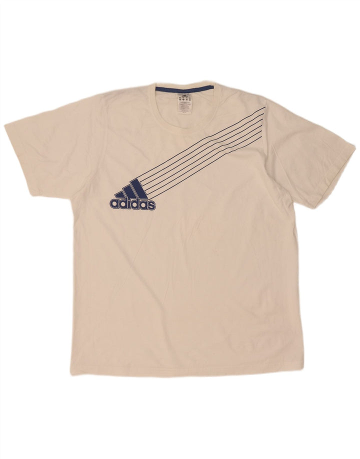 Adidas Mens Graphic T-Shirt Top XL White