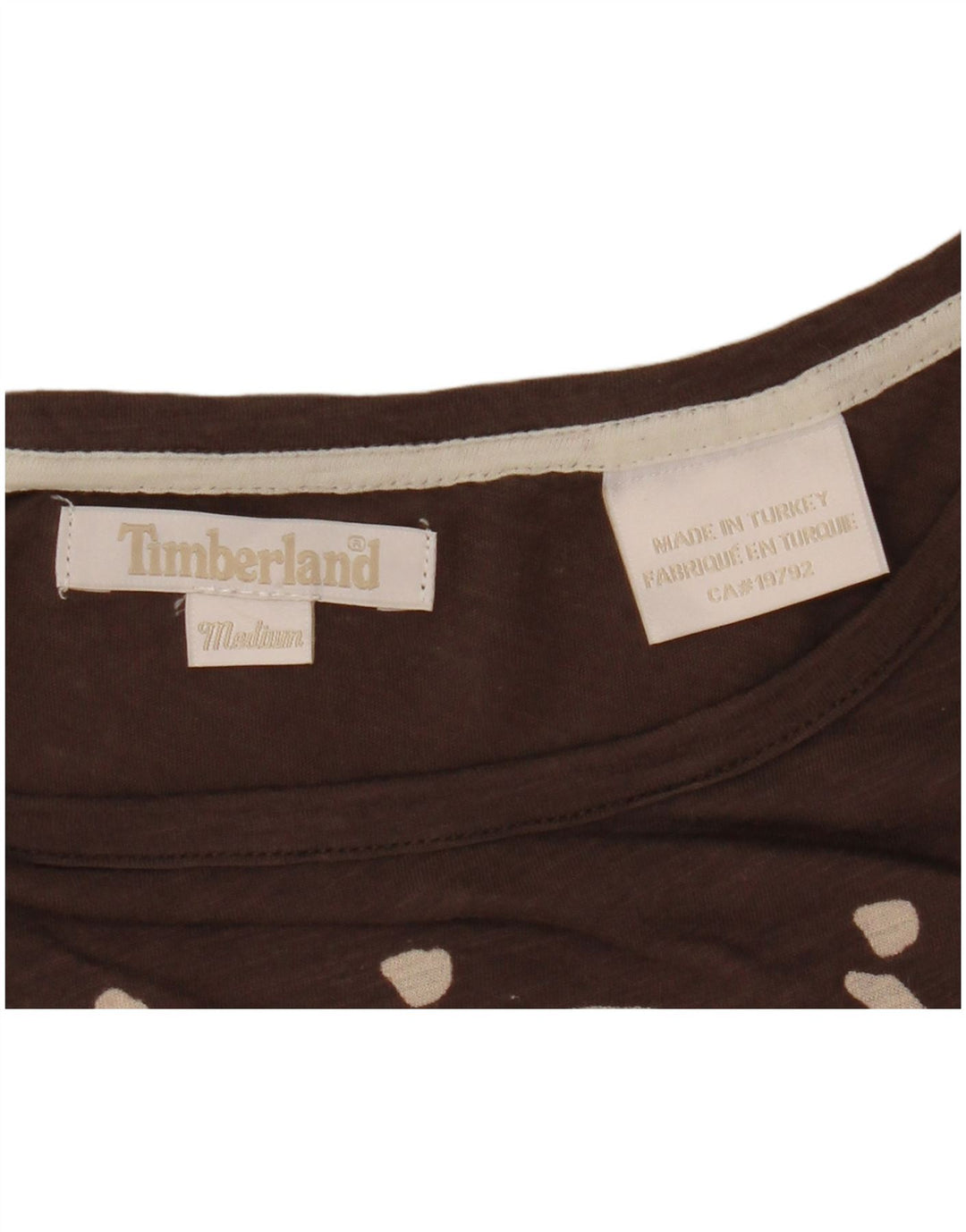 Timberland Womens Graphic T-Shirt Top UK 14 Medium Brown