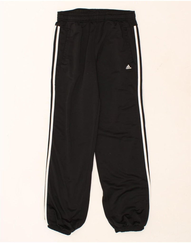 ADIDAS Boys Graphic Tracksuit Trousers Joggers 15-16 Years Black Polyester | Vintage Adidas | Thrift | Second-Hand Adidas | Used Clothing | Messina Hembry 