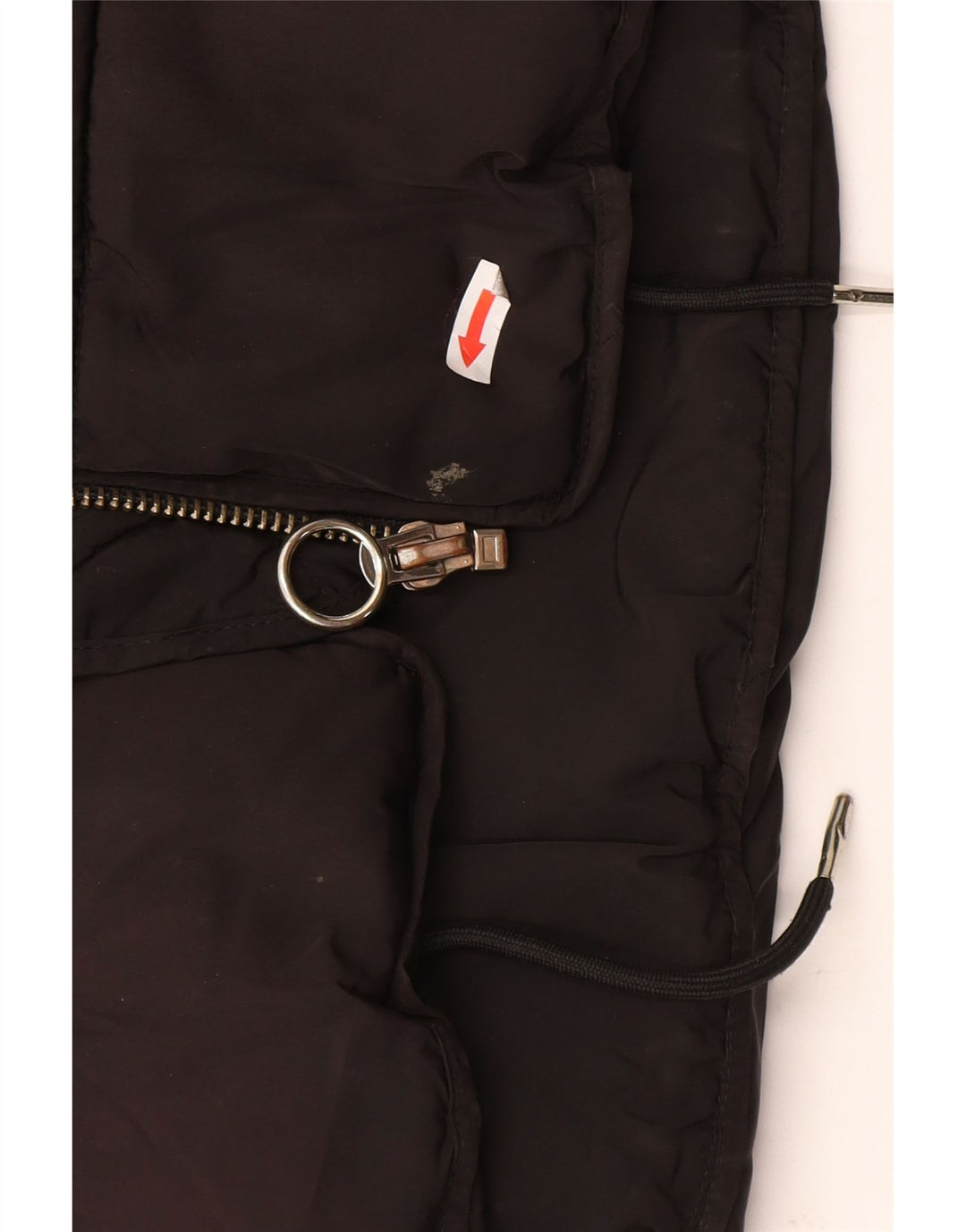 Topshop Womens Hooded Oversized Padded Jacket UK 8 Small Black Polyester