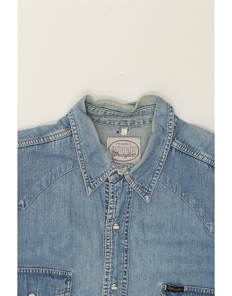 WRANGLER Mens Denim Shirt XL Blue | Vintage Wrangler | Thrift | Second-Hand Wrangler | Used Clothing | Messina Hembry 