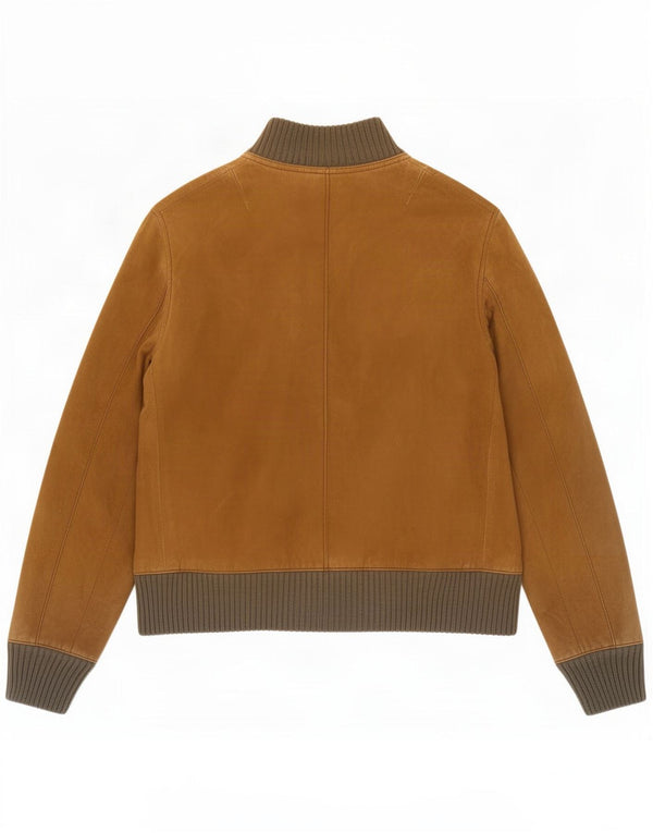 Vintage Mens Suede Bomber Jacket UK 34 XS Brown