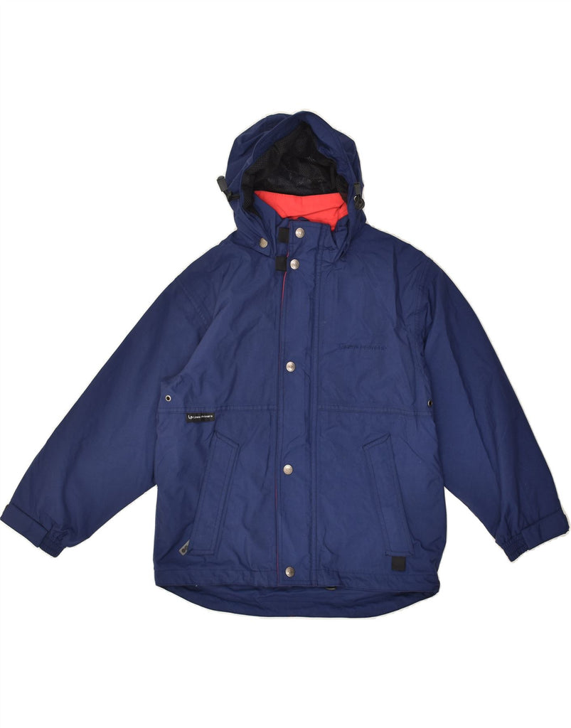 ACTIVE Boys Hooded Windbreaker Jacket 7-8 Years Navy Blue Polyester | Vintage Active | Thrift | Second-Hand Active | Used Clothing | Messina Hembry 