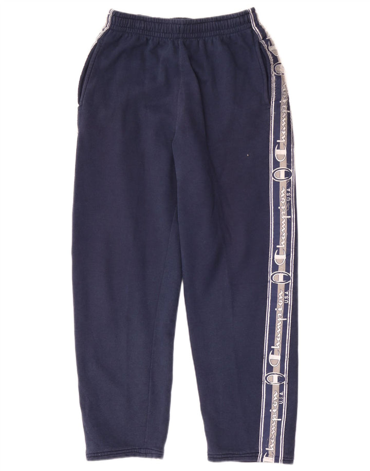 Champion Mens Graphic Tracksuit Trousers Medium  Navy Blue Colourblock