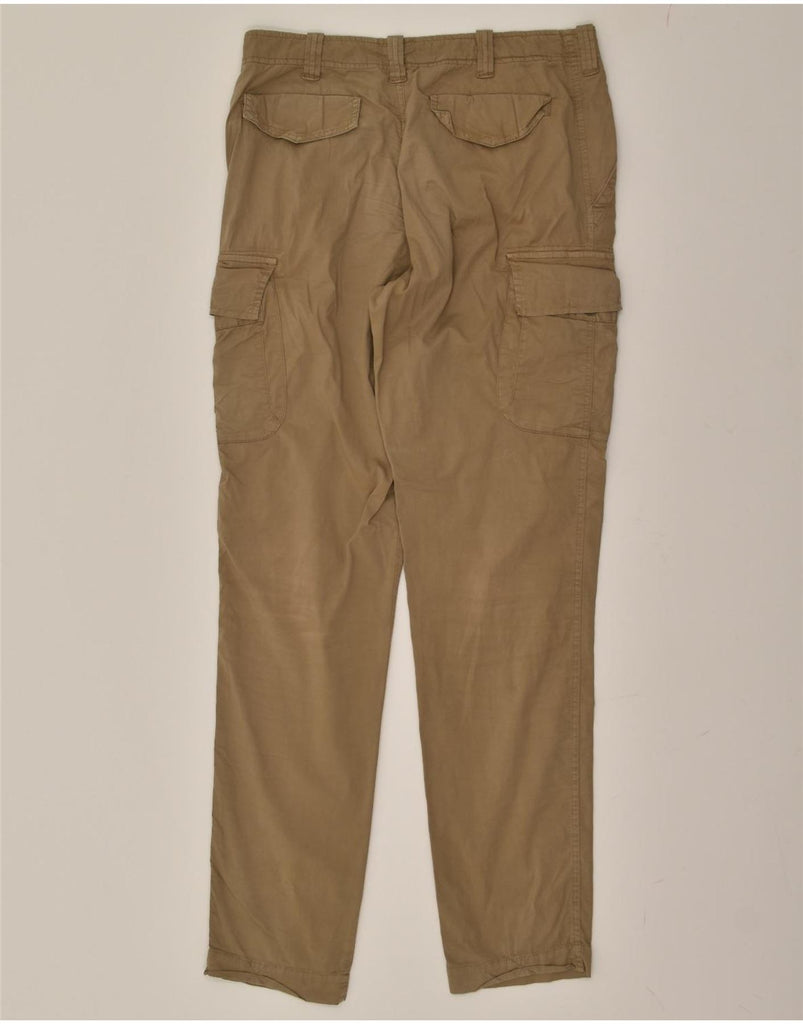 VINTAGE Mens Slim Cargo Trousers IT 50 Large W34 L36  Brown Cotton | Vintage Vintage | Thrift | Second-Hand Vintage | Used Clothing | Messina Hembry 