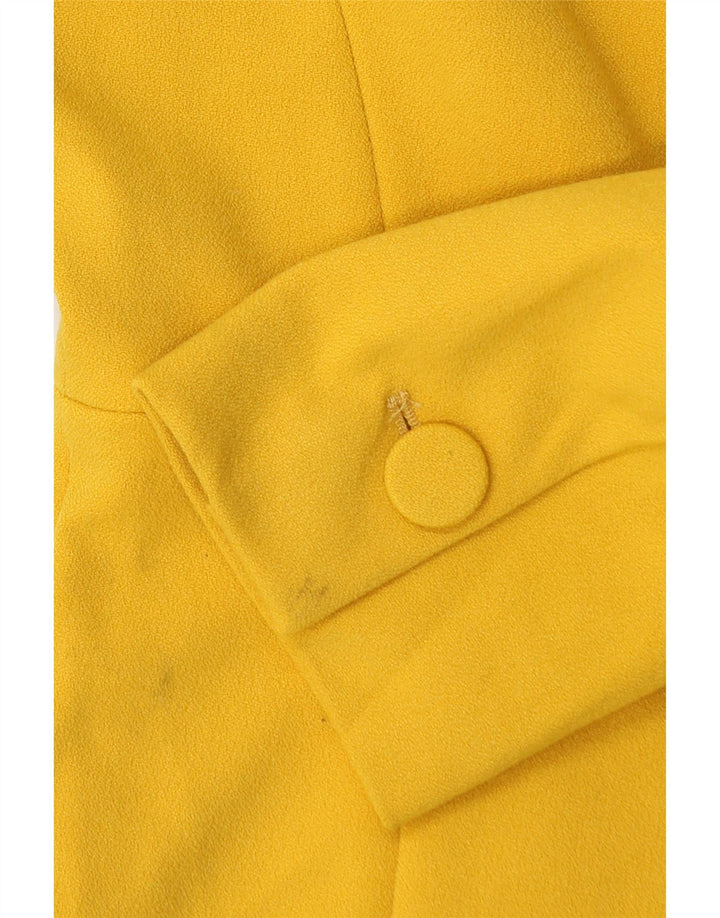 ZARA Womens Open Blazer Jacket UK 10 Small Yellow