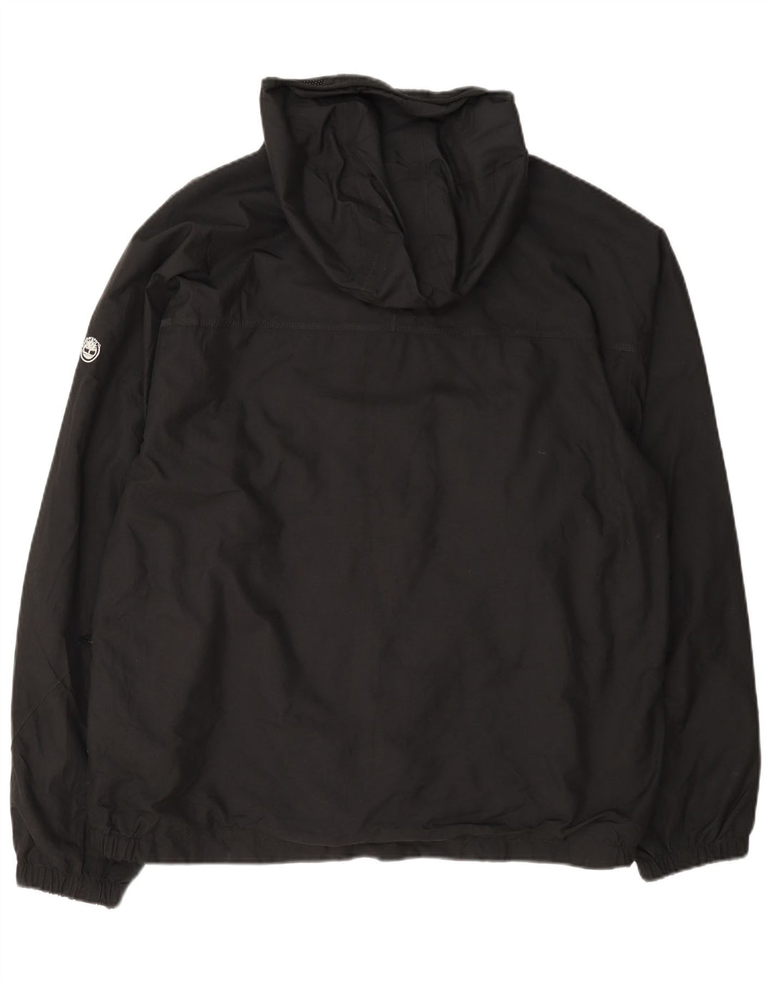 Timberland Mens Hooded Rain Jacket UK 40 Large Black Nylon
