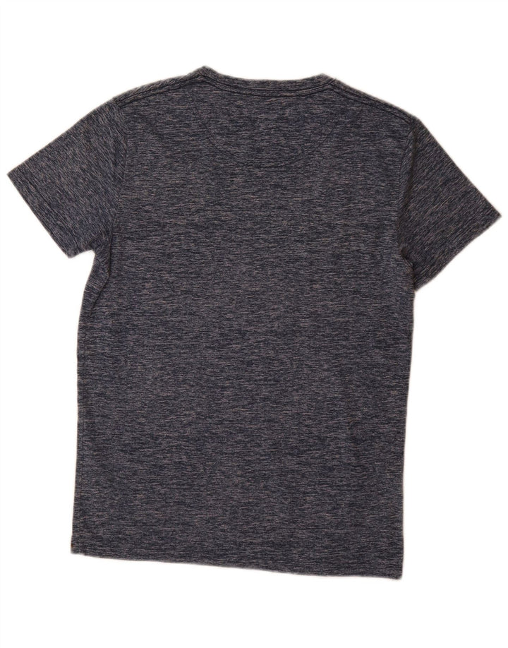 HOLLISTER Mens T-Shirt Top Small Navy Blue Flecked Cotton