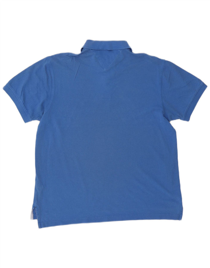 Tommy Hilfiger Mens Polo Shirt Large Blue Cotton