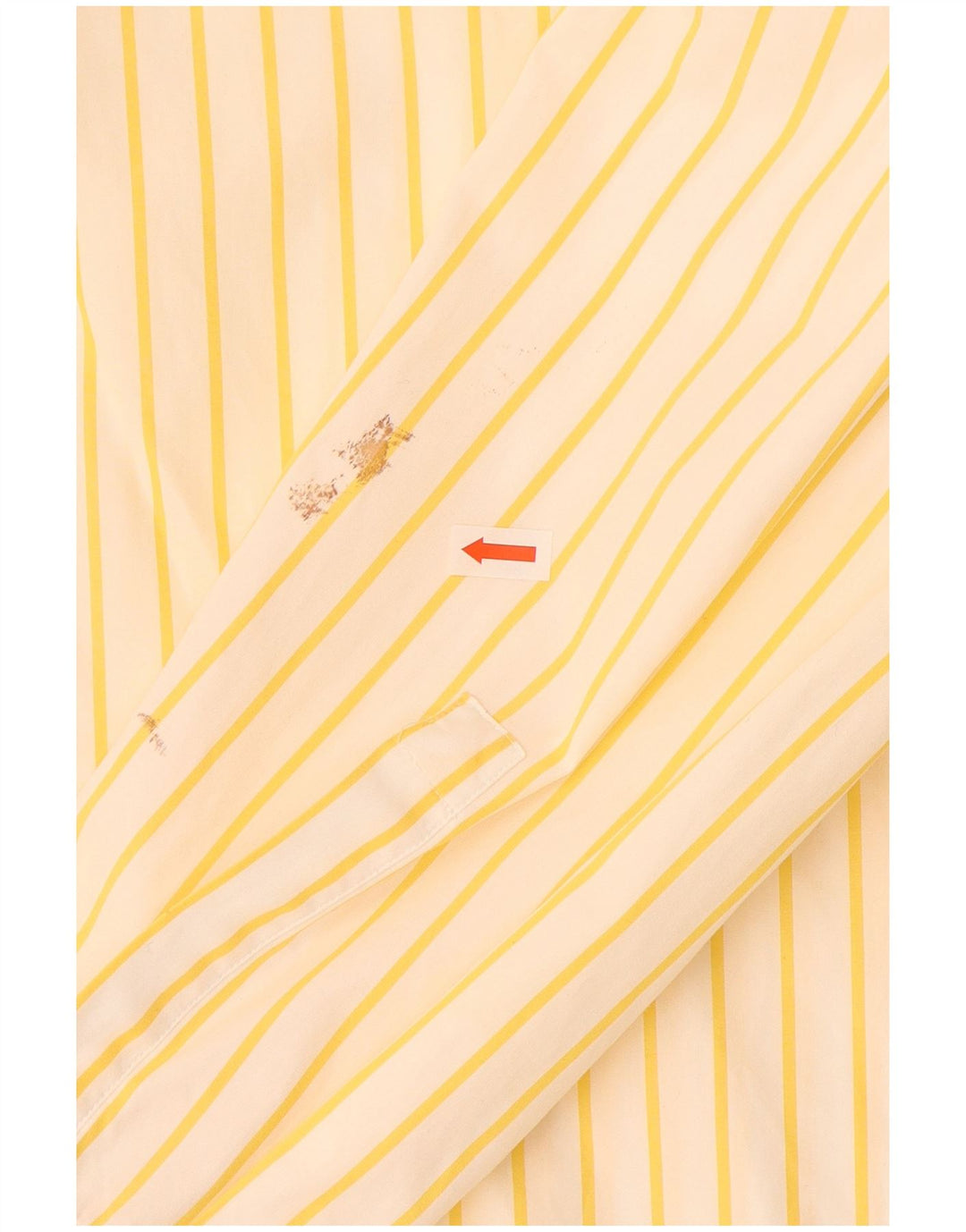 HUGO BOSS Mens Shirt Size 40 15 3/4 Medium Yellow Striped Cotton