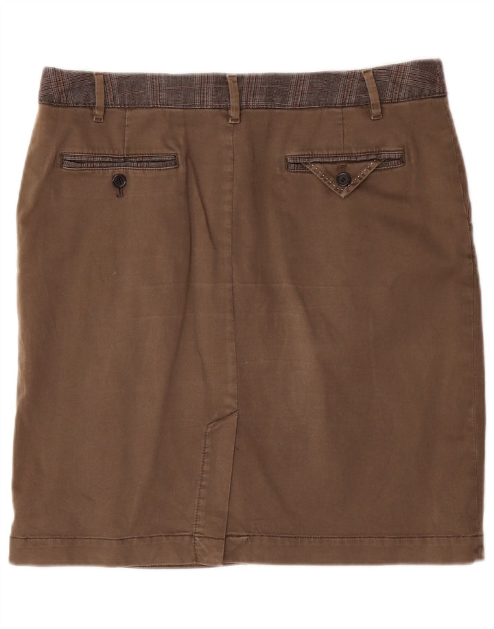 MARLBORO CLASSICS Womens Straight Skirt IT 46 Large W34  Brown Cotton