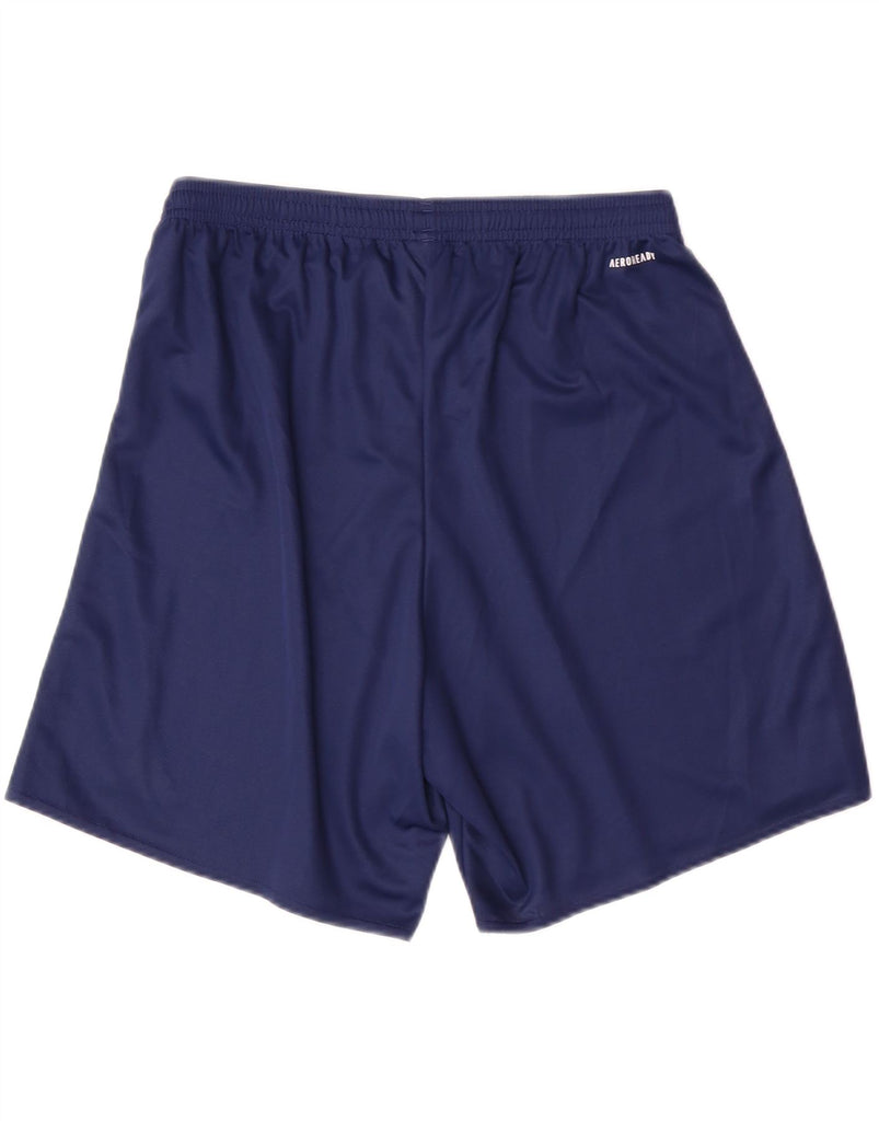 ADIDAS Mens Aeroready Graphic Sport Shorts Large Navy Blue Polyester Vintage Adidas and Second-Hand Adidas from Messina Hembry 