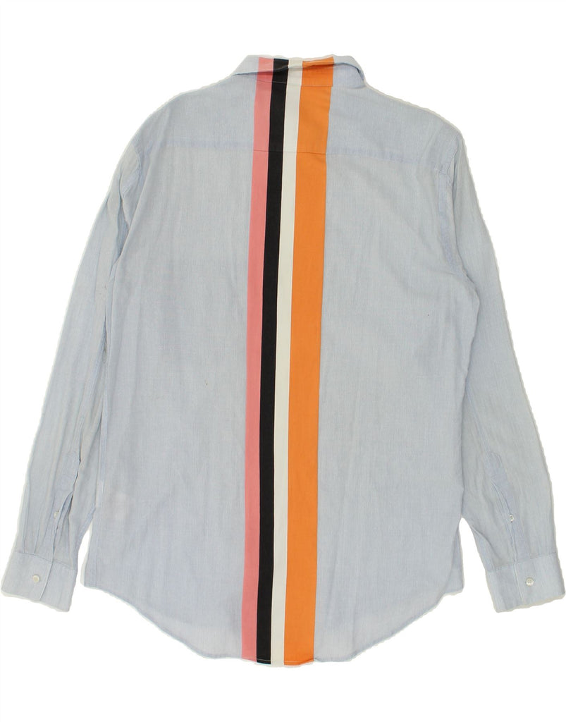 MSGM Mens Shirt Size 15 1/2 40 Medium Blue Striped Cotton Vintage MSGM and Second-Hand MSGM from Messina Hembry 