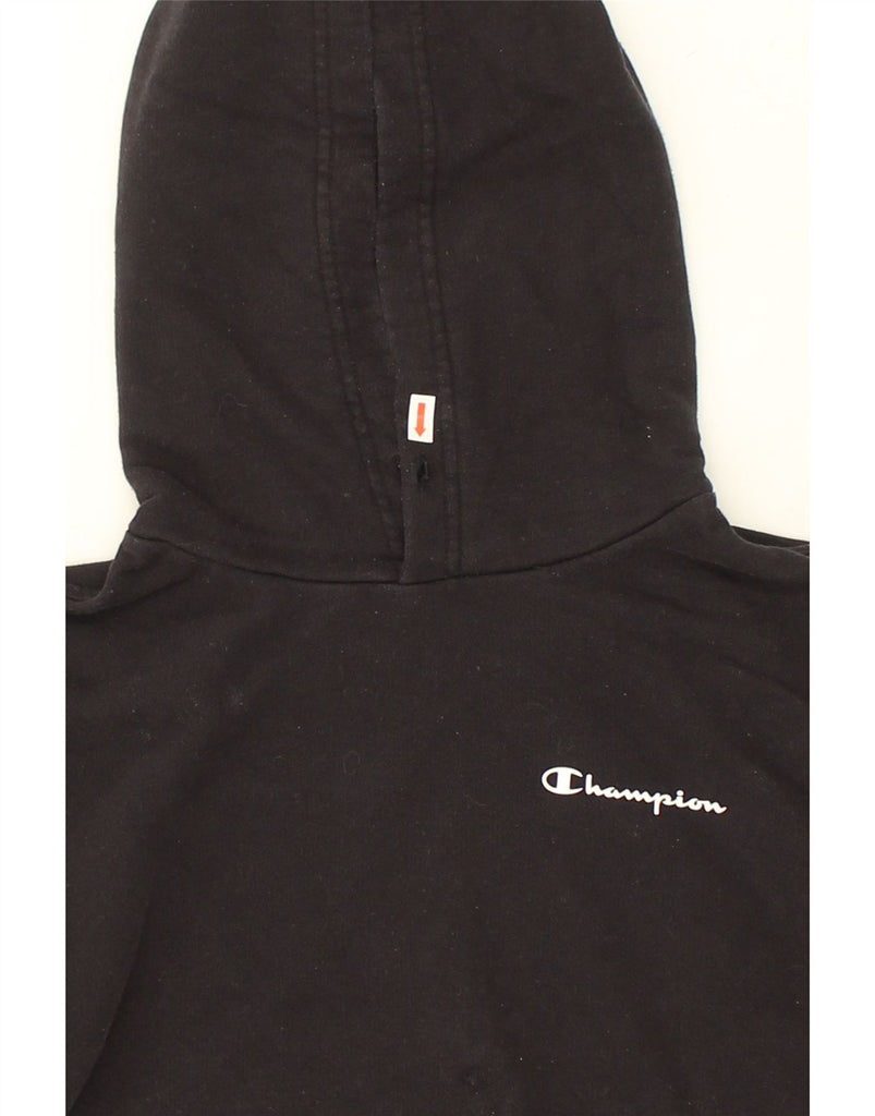 CHAMPION Mens Hoodie Jumper Small Black Cotton | Vintage Champion | Thrift | Second-Hand Champion | Used Clothing | Messina Hembry 