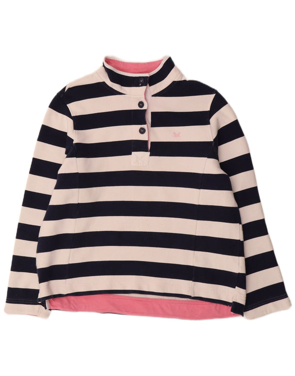 Crew Clothing Womens Sweatshirt Jumper UK 18 XL Navy Blue Striped