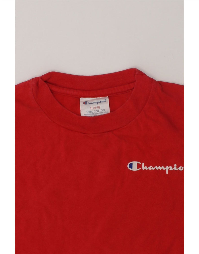 CHAMPION Boys T-Shirt Top 6-7 Years Small  Red Cotton | Vintage Champion | Thrift | Second-Hand Champion | Used Clothing | Messina Hembry 