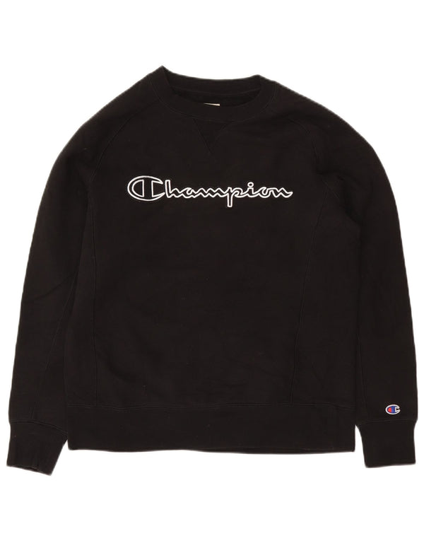 Champion Mens Petit Graphic Sweatshirt Jumper Small Black Cotton