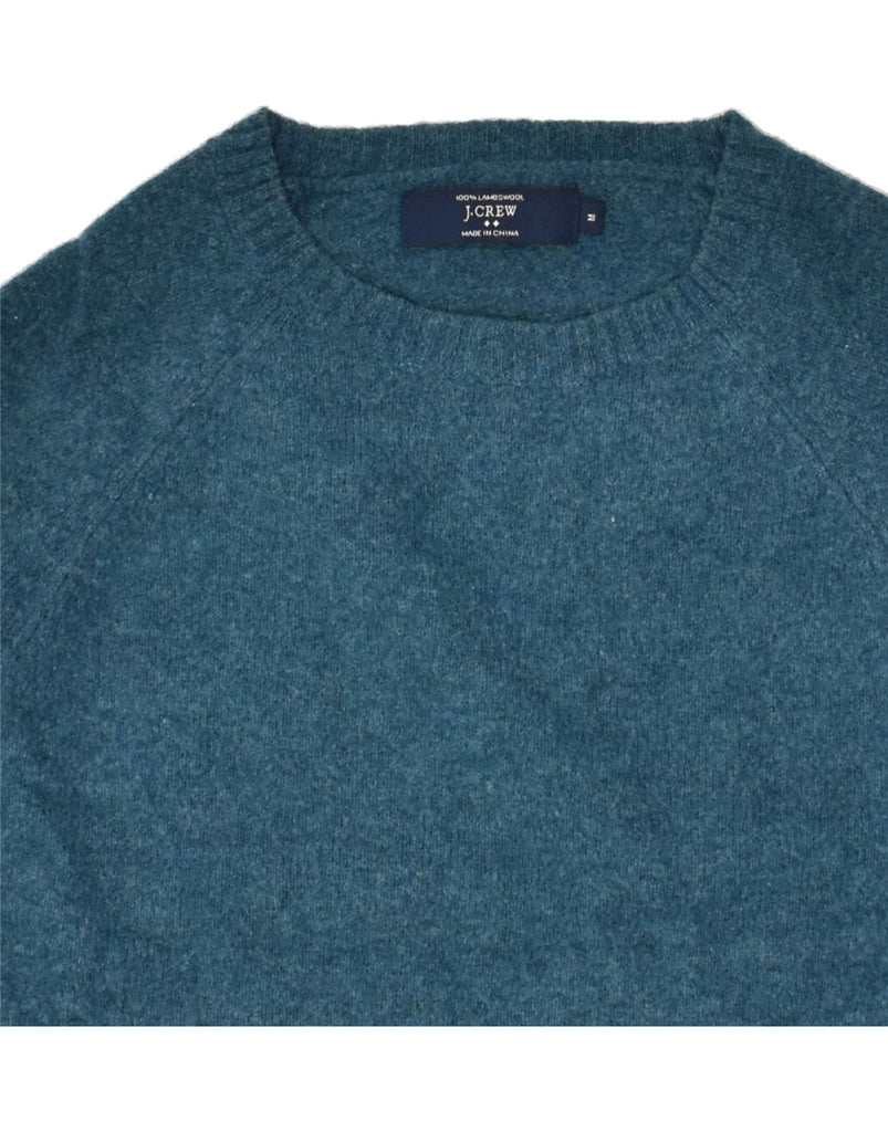 J. CREW Mens Crew Neck Jumper Sweater Medium Navy Blue Lambswool | Vintage J. Crew | Thrift | Second-Hand J. Crew | Used Clothing | Messina Hembry 