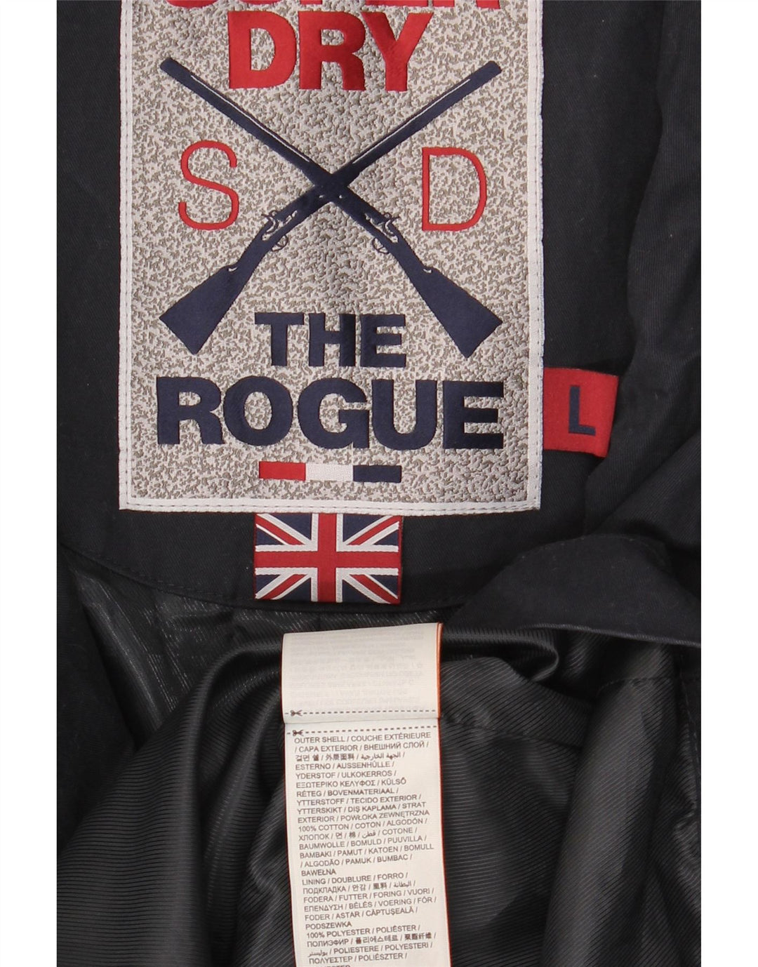 Superdry Mens Pea Coat UK 40 Large Navy Blue Cotton