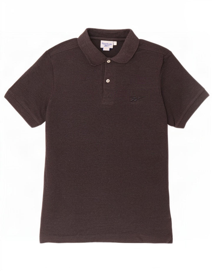 Reebok Mens Polo Shirt Small Brown Cotton