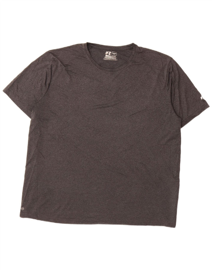 RUSSELL ATHLETIC Mens T-Shirt Top 3XL Grey Polyester