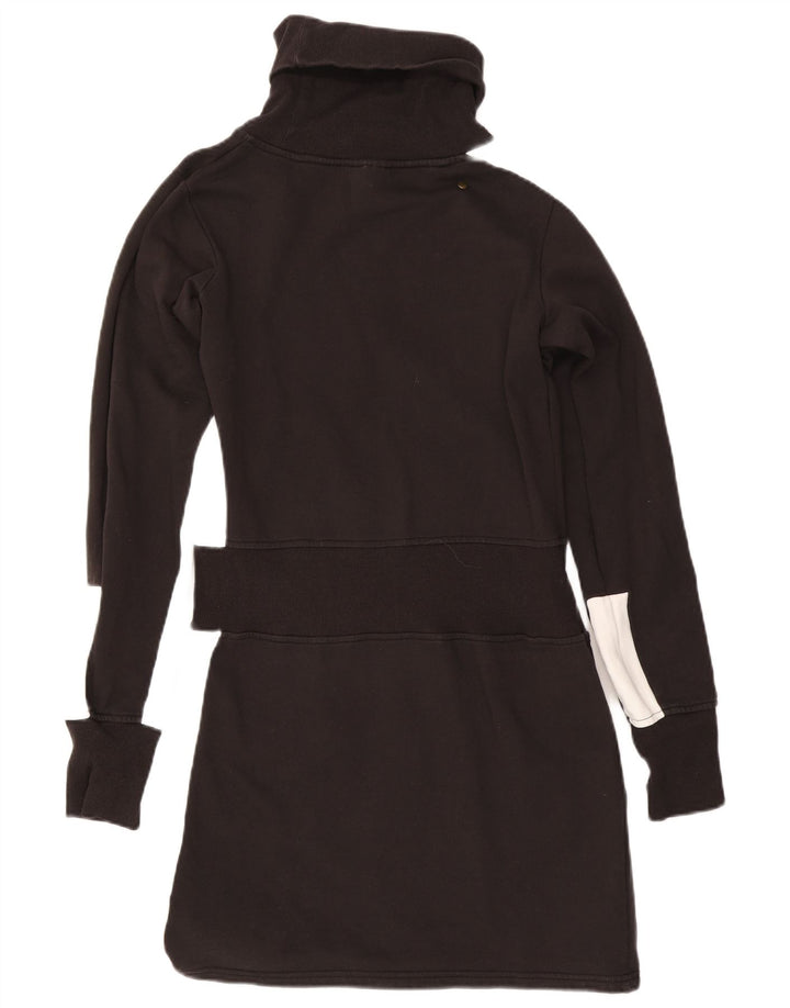 Puma Womens Roll Neck Jumper Dress UK 14 Medium Black Colourblock
