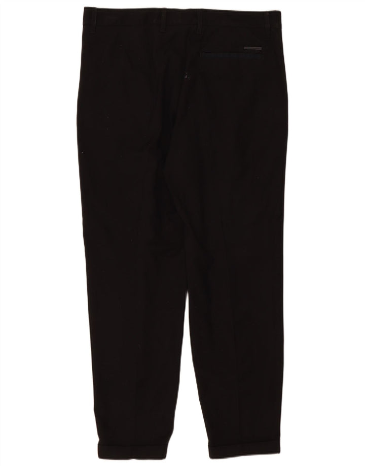 Armani Exchange Mens Pegged Chino Trousers W34 L28 Black Polyester