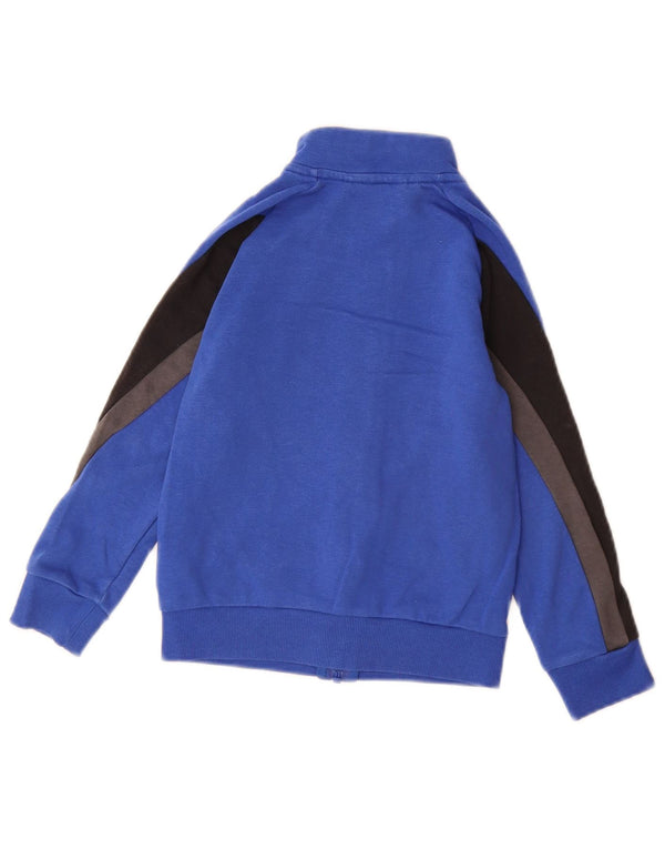 Adidas Girls Graphic Tracksuit Top Jacket 5-6 Years Blue Colourblock Cotton